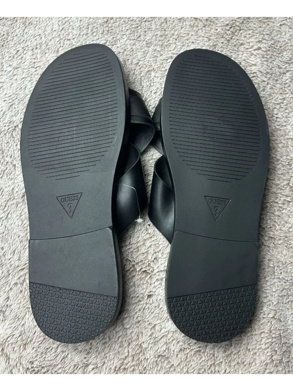 Guess Mens Size 13 Sandals Slides Slip On Shoes Black New